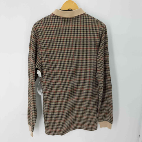 ランズエンド LANDS END L/Sチェックポロシャツ メンズ import:M
