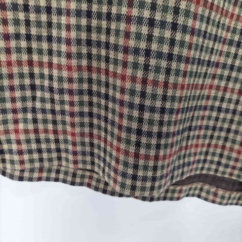 ランズエンド LANDS END L/Sチェックポロシャツ メンズ import:M