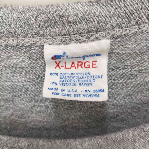 チャンピオン Champion 80S USA製 トリコタグ VILLANOVA 杢 グレー S/S Tシャツ コピーライト1989 メンズ import:XL