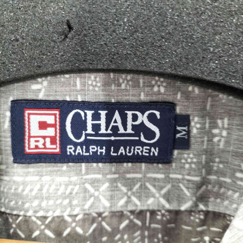 チャップスラルフローレン CHAPS RALPH LAUREN 総柄 S/Sオープンカラーシャツ メンズ import:M
