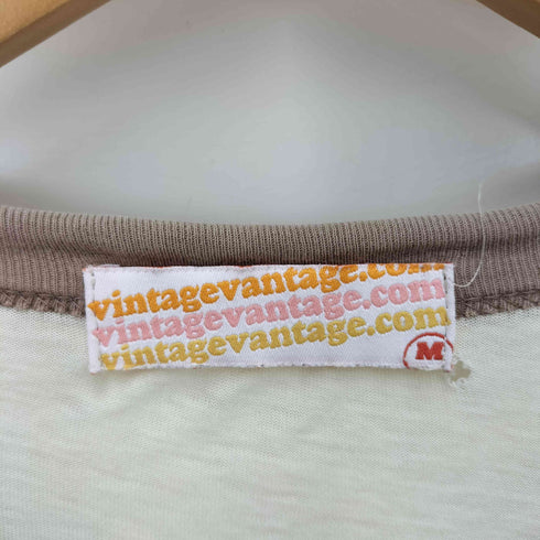 90S USA製 VINTAGE VANTAGE ボディ MONTANA プリント リンガー Tシャツ メンズ import:M