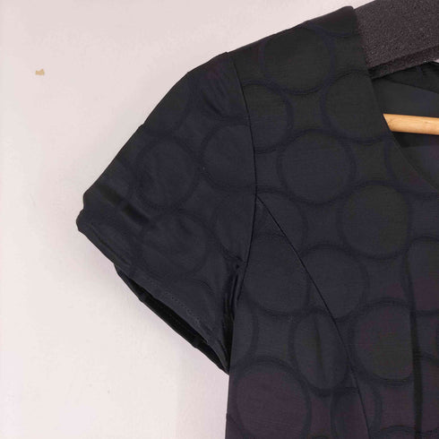 クレージュ courreges 総柄レーヨンノースリーブワンピース レディース 38