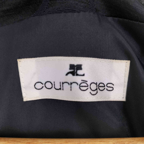 クレージュ courreges 総柄レーヨンノースリーブワンピース レディース 38