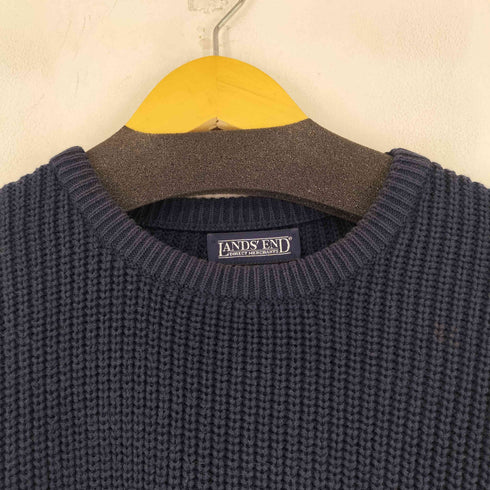 ランズエンド LANDS END 90s USA製 コットン クルーネック ニット メンズ