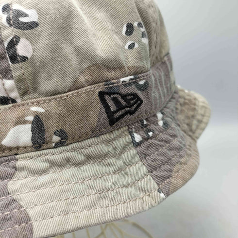 ニューエラ NEW ERA ロゴ 刺繍 チョコチップ カモ 迷彩柄 バケット ハット メンズ 7 1/2