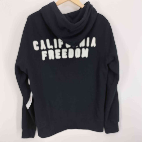 ジャックローズ JACKROSE CALIFORNIA FREEDOM バックプリント ドローコード ジップアップ パーカー メンズ JPN:M