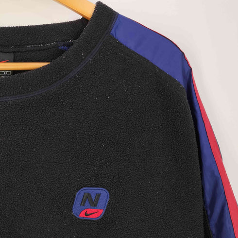 ナイキ NIKE 90s 黒タグ ロゴワッペン サイドテープ フリーススウェット メンズ import:XL