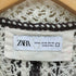ザラ ZARA クロシェ編み オープンカラー S/S ニット シャツ メンズ import:M