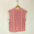 ザラ ZARA フラワーボタンニットトップベスト レディース import:M