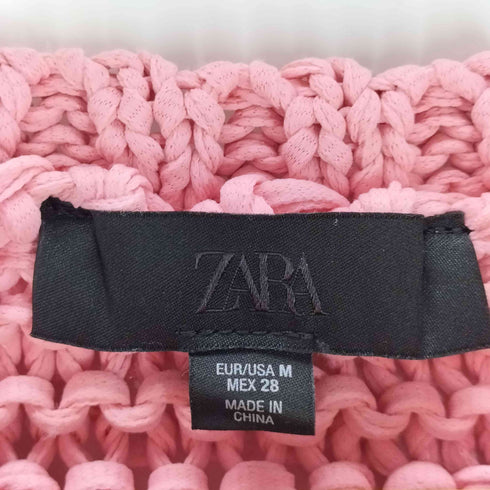 ザラ ZARA フラワーボタンニットトップベスト レディース import:M