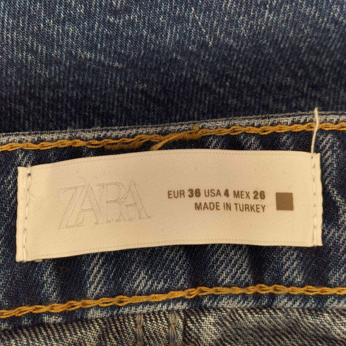 ザラ ZARA チェーンベルト付きワイドレッグジーンズ レディース EUR36