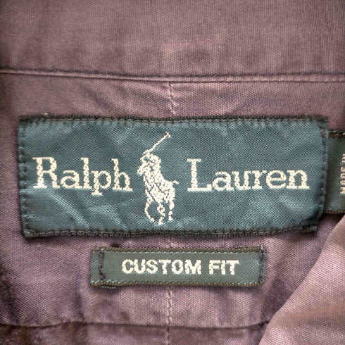 ラルフローレン RALPH LAUREN ポニー刺繍 ボタンダウンシャツ ナス紺 メンズ import:XL