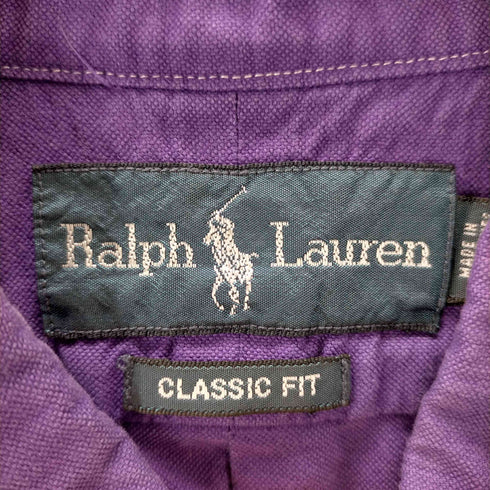 ラルフローレン RALPH LAUREN 後染め ボタンダウン オックスフォードシャツ メンズ import:XL