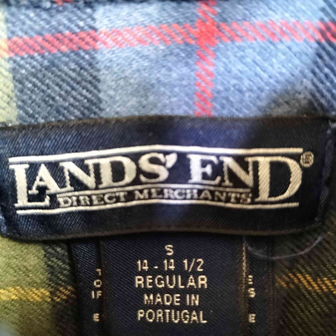 ランズエンド LANDS END ボタンダウン チェックシャツ メンズ import:S