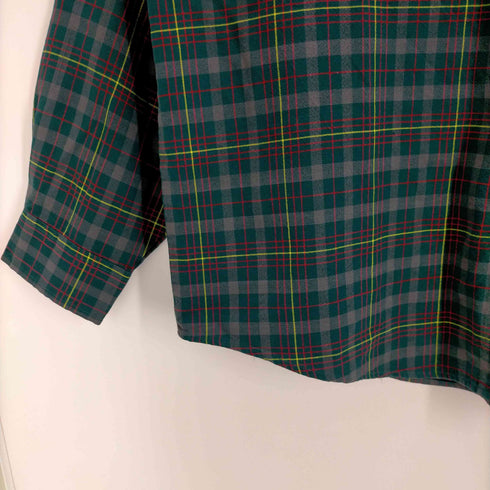 NORTHWEST BLUE チェックボタンダウンアクリルシャツ メンズ import:XL