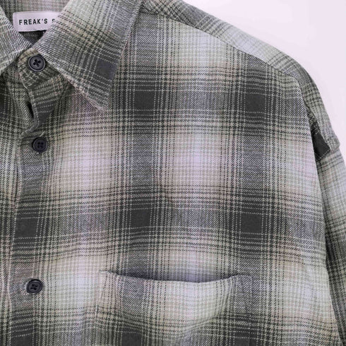 フリークスストア FREAKS STORE Relax Fit リラックスフィット オンブレチェック ネルシャツ メンズ JPN:M