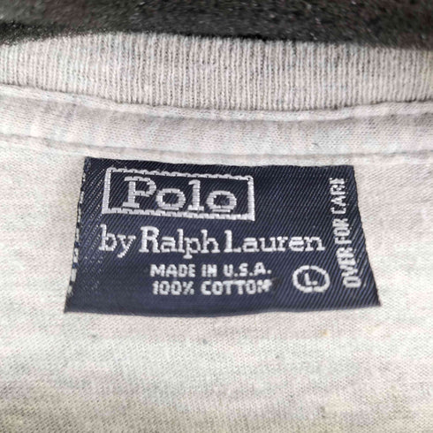 ポロバイラルフローレン Polo by RALPH LAUREN 90s USA製 ポニー刺繍クルーネックTシャツ メンズ JPN:L