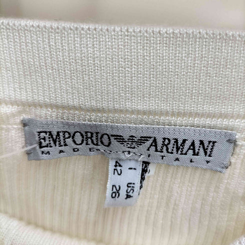 エンポリオアルマーニ EMPORIO ARMANI 80-90S イタリア製 白タグ ボーダー ニット スカート レディース 42