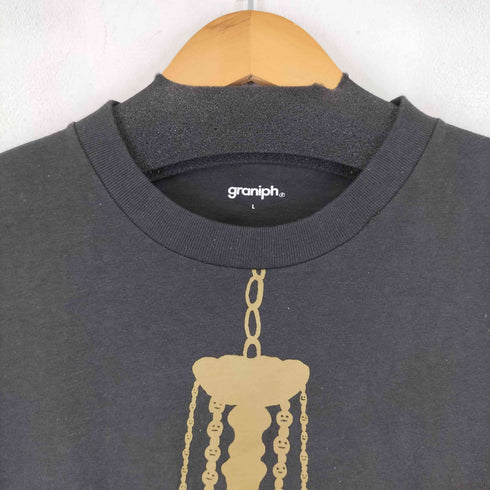 グラニフ graniph プリントクルーネックTシャツ メンズ JPN:L