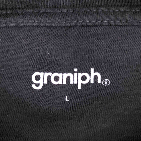 グラニフ graniph プリントクルーネックTシャツ メンズ JPN:L