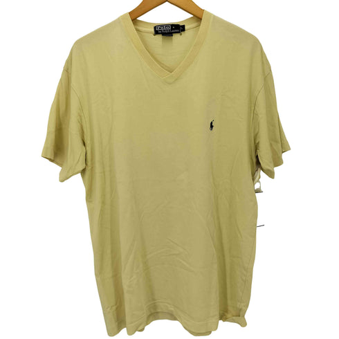ポロバイラルフローレン Polo by RALPH LAUREN ポニー 刺繍 Vネック S/S Tシャツ メンズ import:L