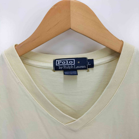 ポロバイラルフローレン Polo by RALPH LAUREN ポニー 刺繍 Vネック S/S Tシャツ メンズ import:L