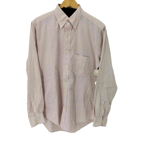 ランズエンド LANDS END シアサッカー BDストライプシャツ メンズ import:S