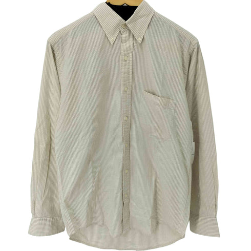 ランズエンド LANDS END シアサッカー BDストライプシャツ メンズ import:S