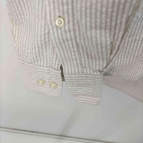 ランズエンド LANDS END シアサッカー BDストライプシャツ メンズ import:S