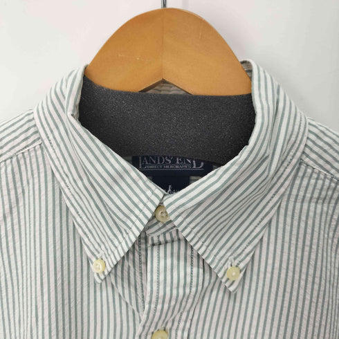 ランズエンド LANDS END シアサッカー BDストライプシャツ メンズ import:S