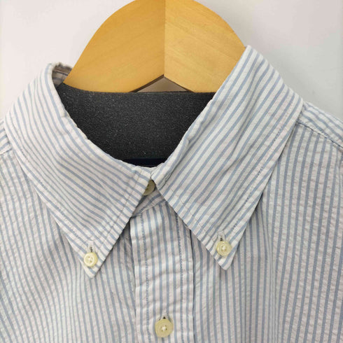 ランズエンド LANDS END シアサッカー BDストライプシャツ メンズ import:S
