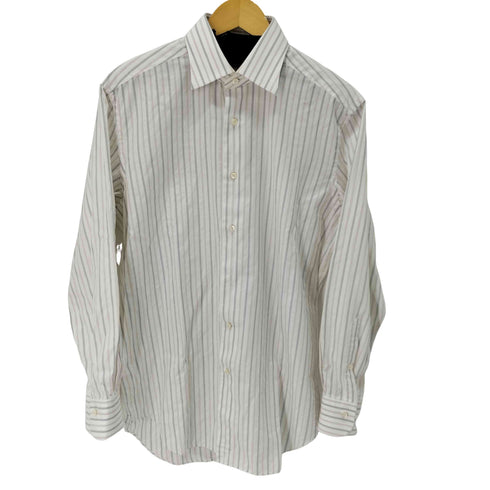エルメネジルドゼニア Ermenegildo Zegna スペイン製 L/Sストライプシャツ メンズ US:40