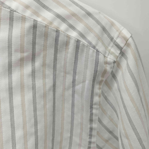 エルメネジルドゼニア Ermenegildo Zegna スペイン製 L/Sストライプシャツ メンズ US:40