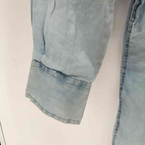 ポロラルフローレン POLO RALPH LAUREN INDIGO LINEN ピンタックドレスシャツ レディース S