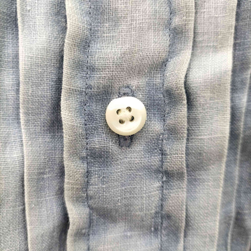 ポロラルフローレン POLO RALPH LAUREN INDIGO LINEN ピンタックドレスシャツ レディース S
