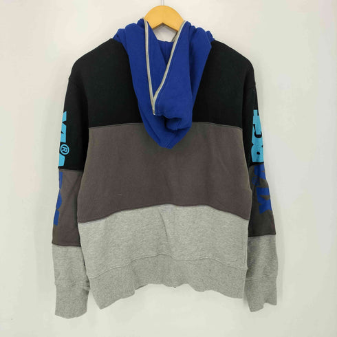 エクストララージ XLARGE スリーブプリント マルチカラー ダブルジップ フーディー メンズ import:S