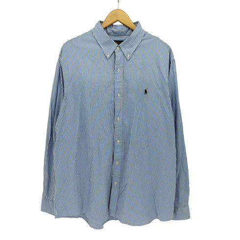 ポロラルフローレン POLO RALPH LAUREN CLASSIC FIT ポニー刺繍 ストライプ ボタンダウンシャツ メンズ XXL