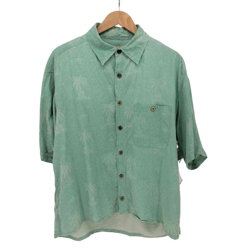 ISLAND REPUBLIC シルク100 アロハシャツ メンズ import:L