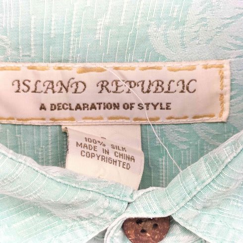 ISLAND REPUBLIC シルク100 アロハシャツ メンズ import:L