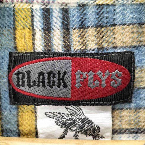 ブラックフライ BLACK FLYS USA製 フランネルシャツ メンズ JPN:L