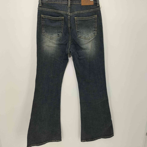 AURA BRANDS Y2K フェード加工 ブーツカットデニムパンツ レディース UK:28-29