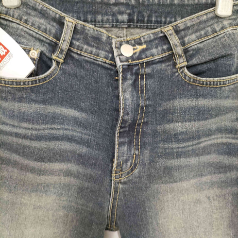 AURA BRANDS Y2K フェード加工 ブーツカットデニムパンツ レディース UK:28-29