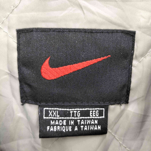 ナイキ NIKE 90-00S 赤黒タグ 裏地キルティング ジップアップ ナイロンジャケット メンズ import:XXL