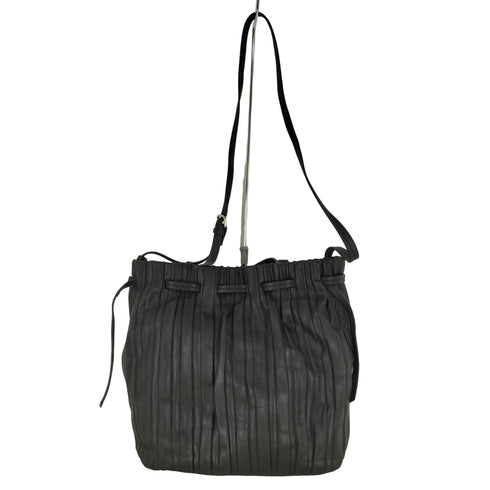 ザラ ZARA 2WAY プリーツ フェイクレザー ショルダーバッグ レディース