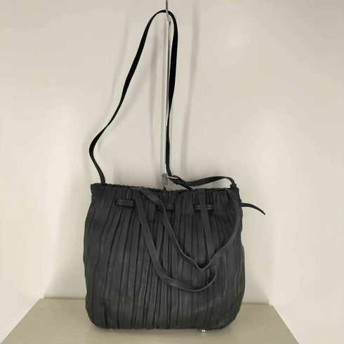 ザラ ZARA 2WAY プリーツ フェイクレザー ショルダーバッグ レディース