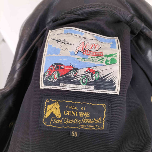 Aero Leather 旧タグ TALONジップ ダブルライダースジャケット メンズ US:38