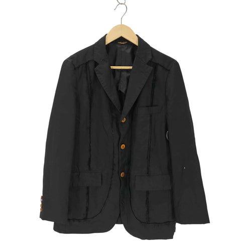 コムデギャルソンオムドゥ COMME des GARCONS HOMME DEUX 20SS ポリ縮絨 断ち切り加工 テーラードジャケット メンズ JPN:S