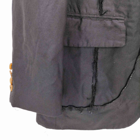 コムデギャルソンオムドゥ COMME des GARCONS HOMME DEUX 20SS ポリ縮絨 断ち切り加工 テーラードジャケット メンズ JPN:S