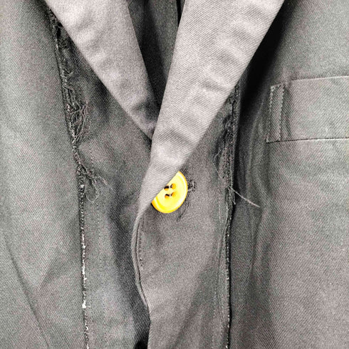 コムデギャルソンオムドゥ COMME des GARCONS HOMME DEUX 20SS ポリ縮絨 断ち切り加工 テーラードジャケット メンズ JPN:S