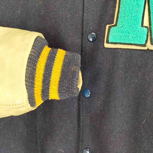 ゴールデンベアー Golden bear 80s MADE IN USA 両面刺繍デザイン スタジャン メンズ JPN:M